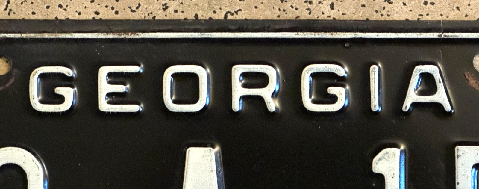 1969 GEORGIA license plate – THOMAS CO – ORIGINAL SHARP vintage antique car tag 2