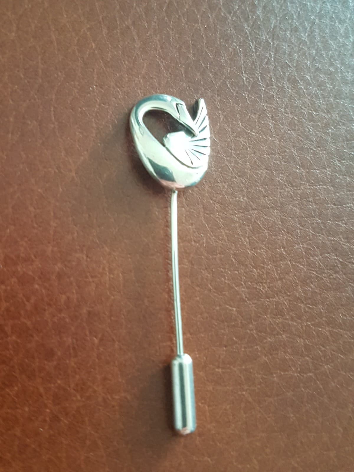 Scottish Sterling Silver Ola Gorie Swan Stick / Lapel Pin 2