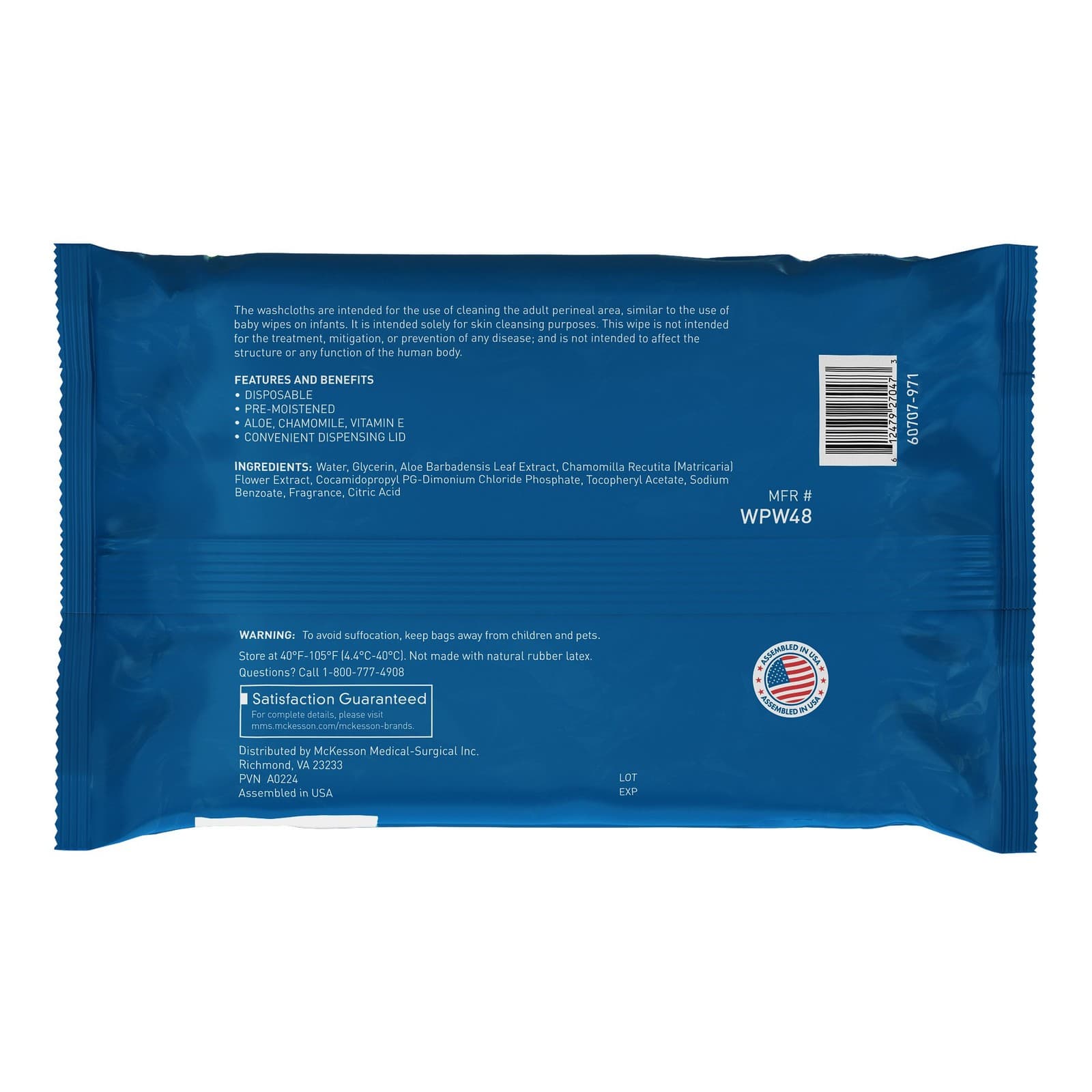 McKesson Personal Cleansing Wipe 7.5 x 12.5" WPW96 6 Pack 576 Wipes 2