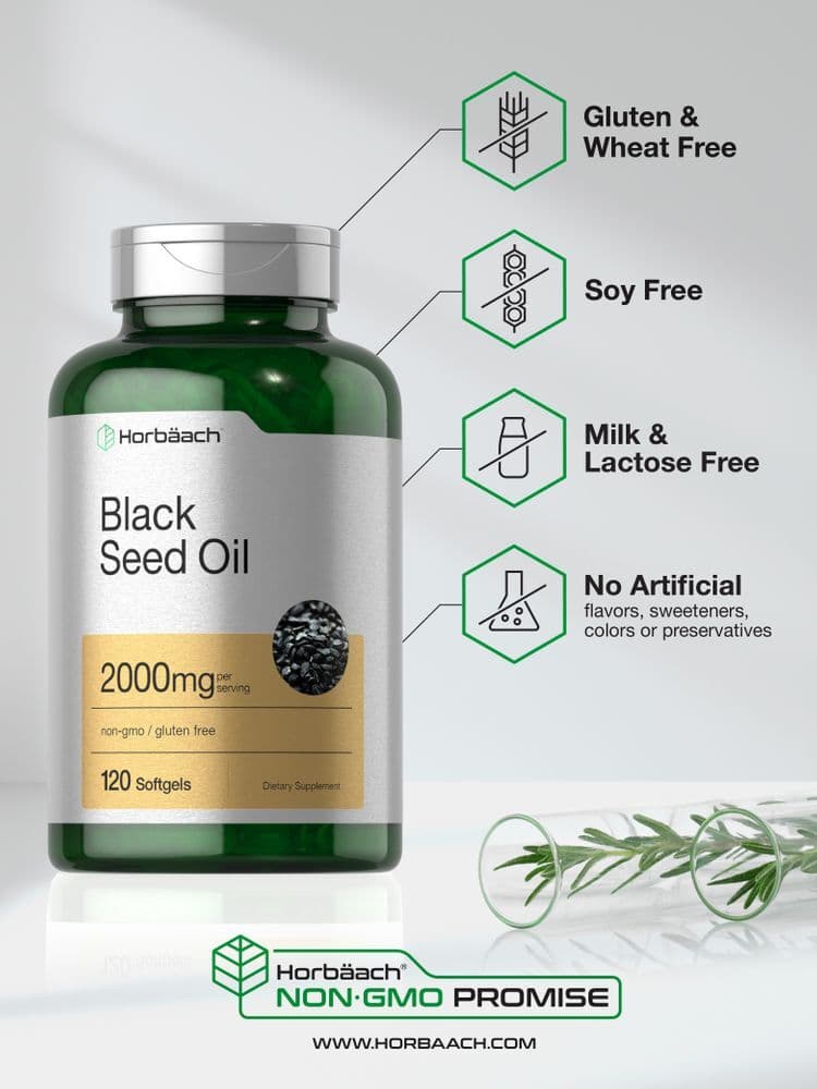 Black Seed Oil 2000mg | 120 Softgel Capsules | Nigella Sativa | by Horbaach 4
