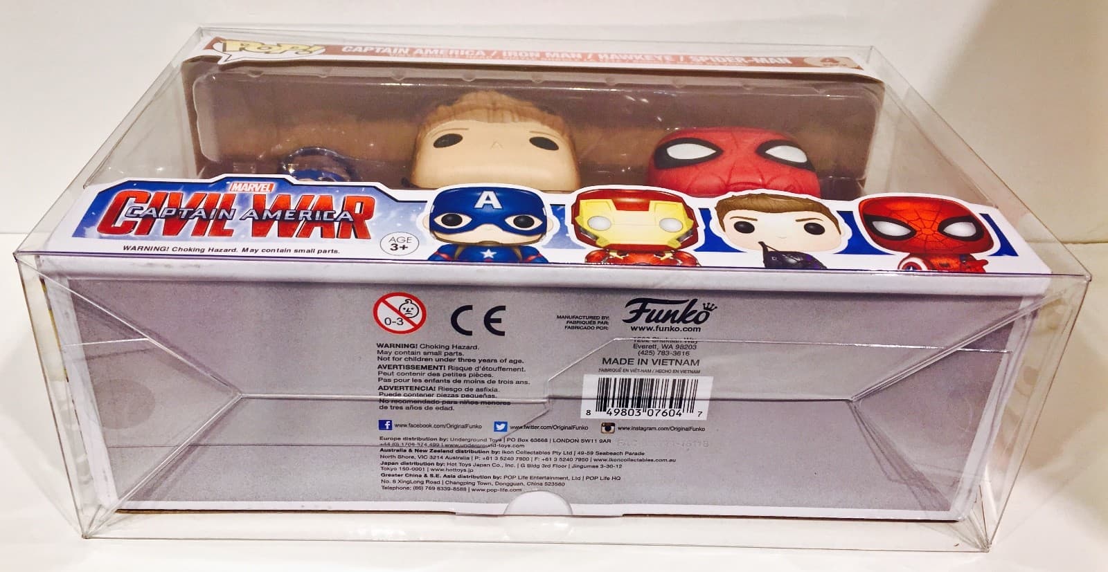 1 Box Protector For The FUNKO Marvel Captain America Civil War 4 Pack  Custom 6