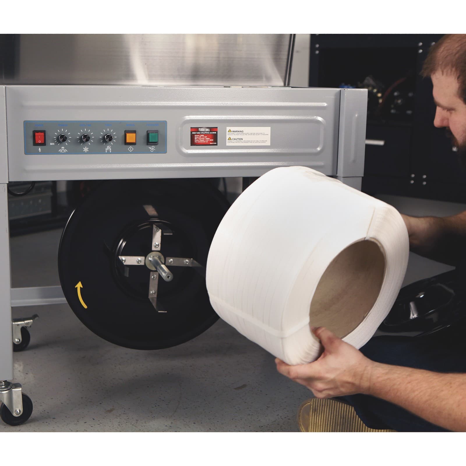 Ironton Poly Strapping Roll, 1/2in.W x 4500ft., 800N Strength Rating 2