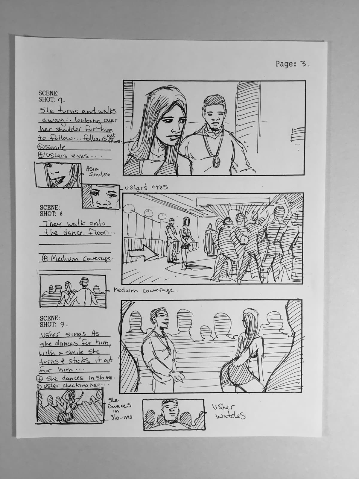 USHER Rhythm of the City Music Video original Storyboard Dan Fraga 2004 2