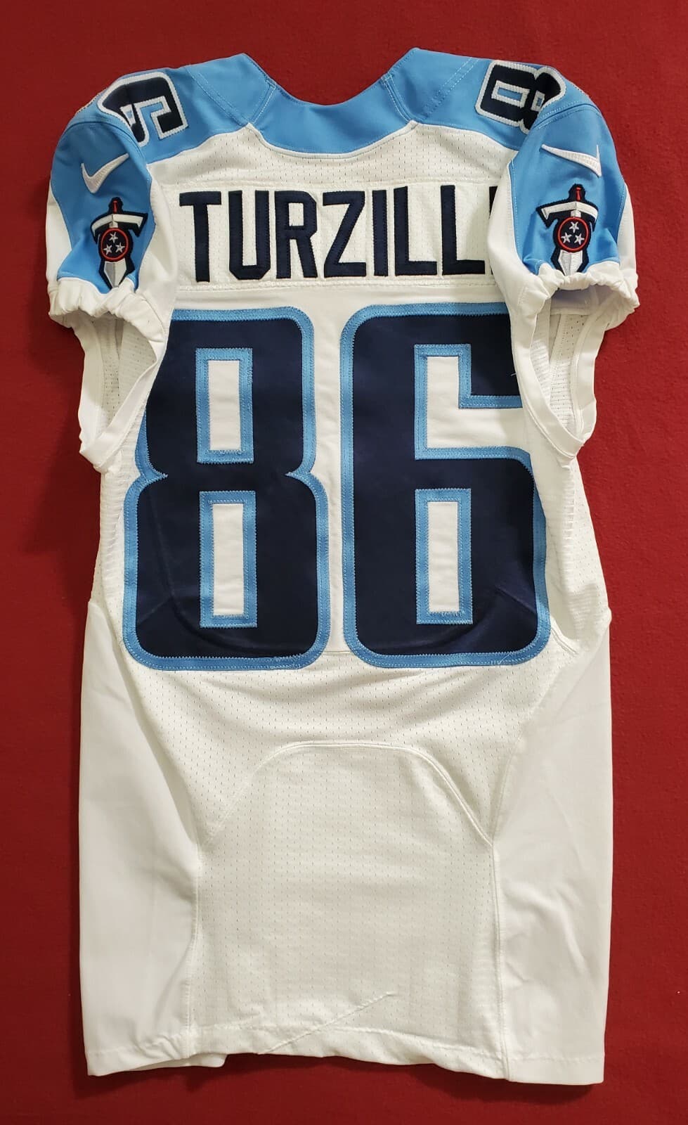 Tennessee Titans #86 Andrew Turzilli NFL Game‑Issued Road Jersey - 86001 2