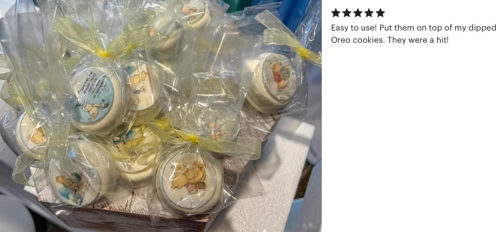 Set of 12 Classic Pooh baby edible paper, cupcake cookie toppers, PRE CUT  6