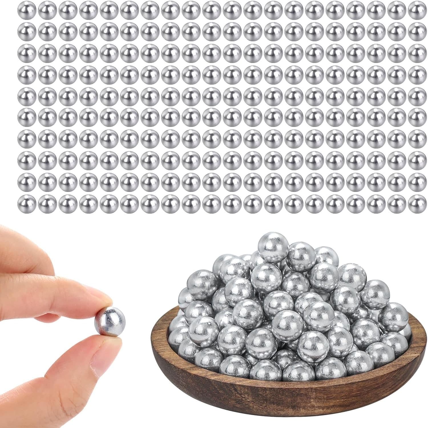 100 Pcs 43 Cal Aluminum Balls for Self Defense and Target Practice, Solid Hard .