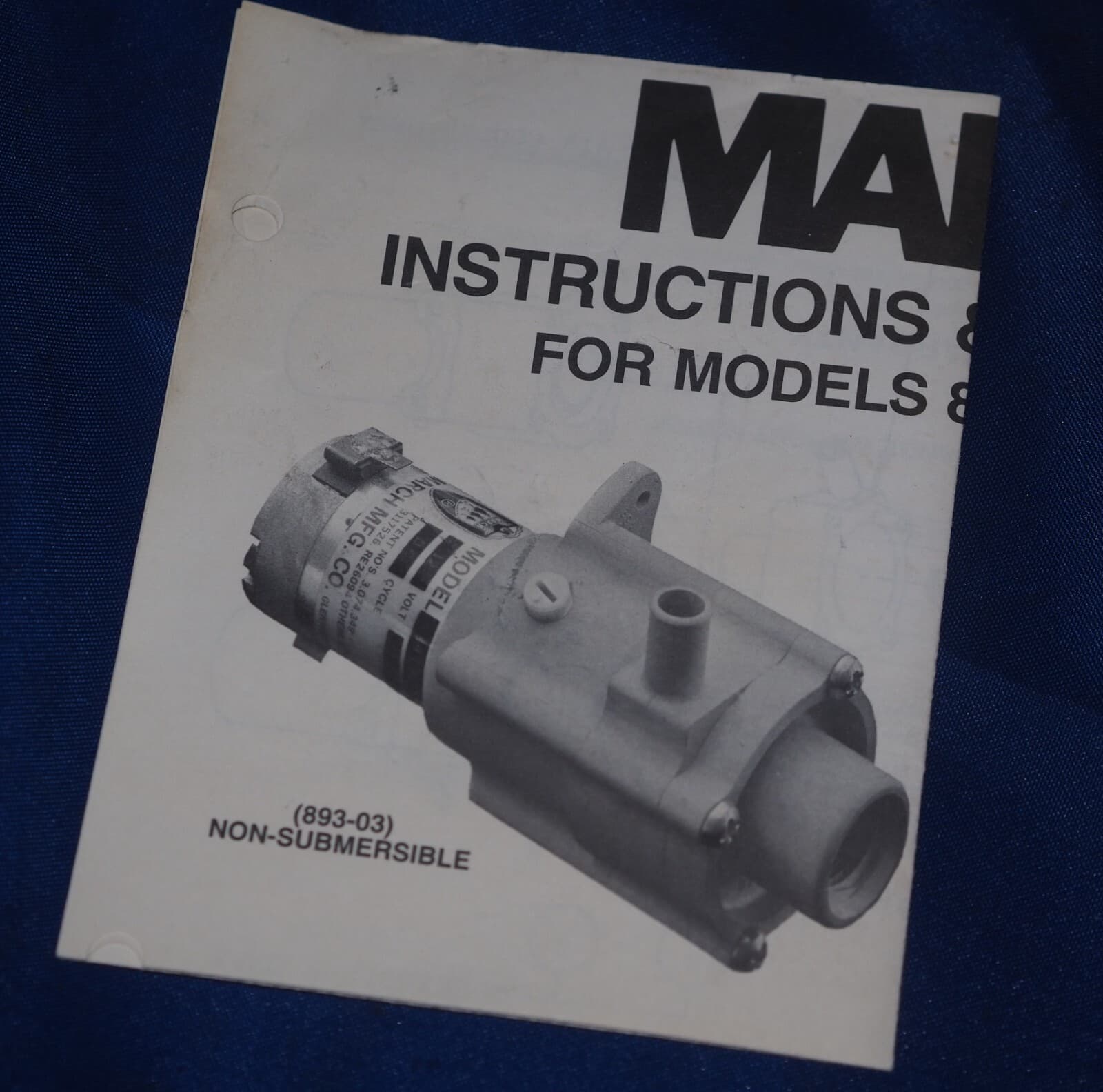 March Magnetic Drive Chemical Pump Submersible Series 893-05 893-001-05 NOS OEM 6