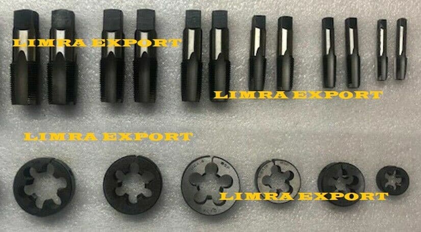 NEW BRITISH STANDARD PIPE TAP & DIE SET 1/8" TO 3/4" BSP ENGLISH THREAD PARALLEL