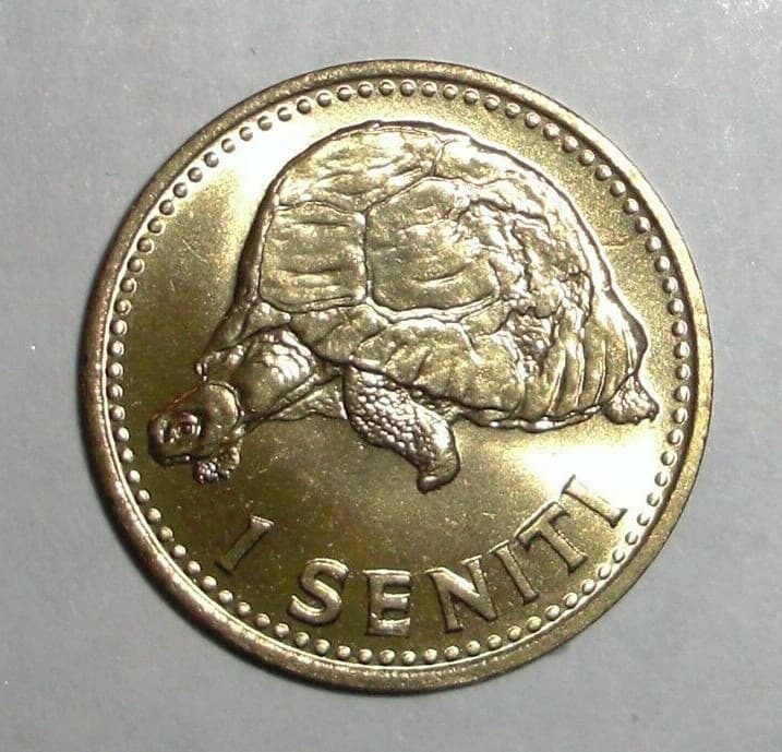 1974 Tonga Coin 1 seniti Giant Tortoise Turtle Animal Wildlife