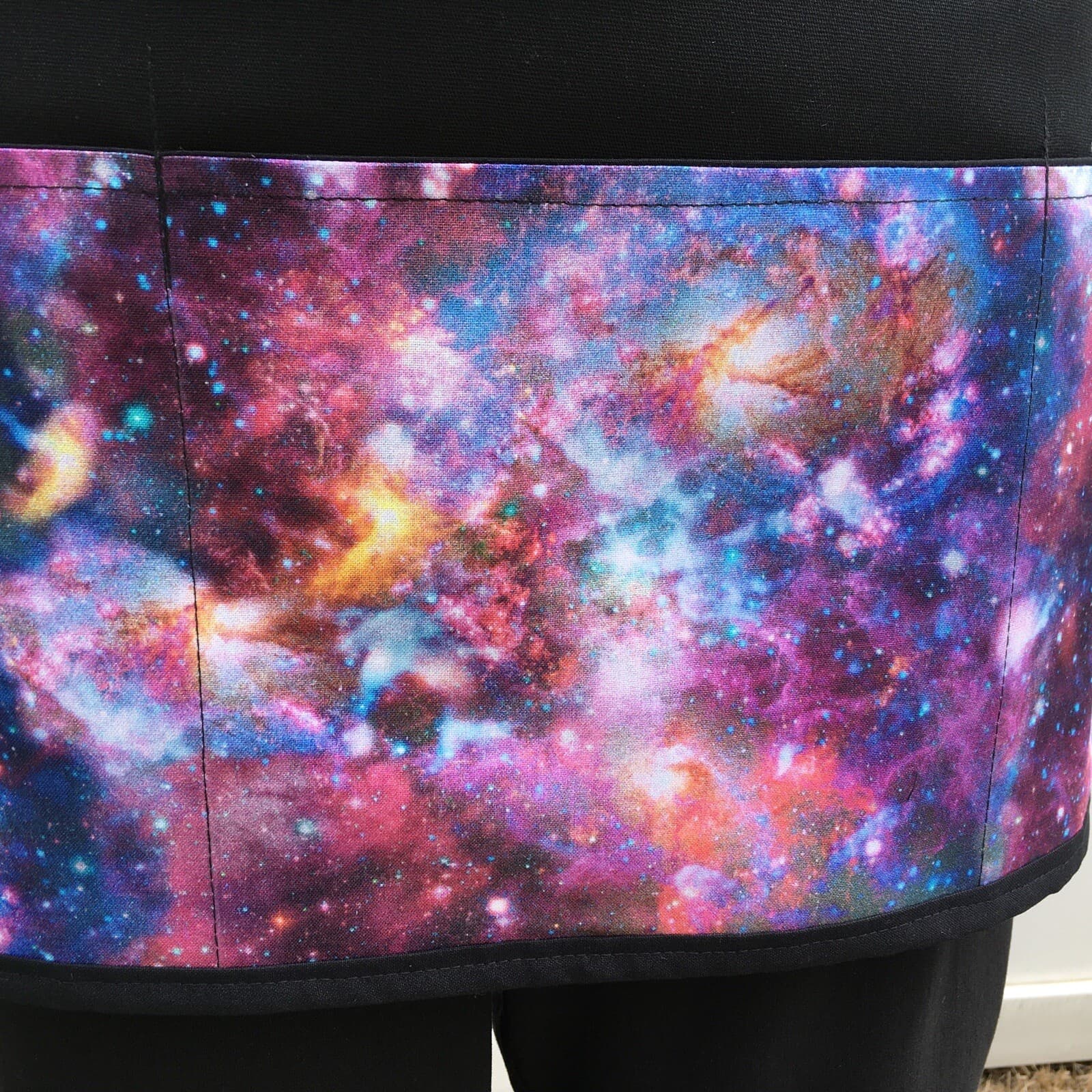 BLACK Space Galaxy 3 Pockets WAITRESS WAIST APRON RESTAURANT SERVER Classyaprons 3