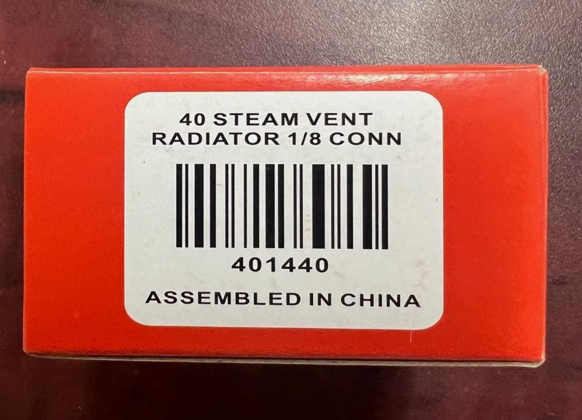 Bell & Gossett #401440 Hoffman 40 Steam Air Vent Valve 1/8 Angle - Genuine New 3