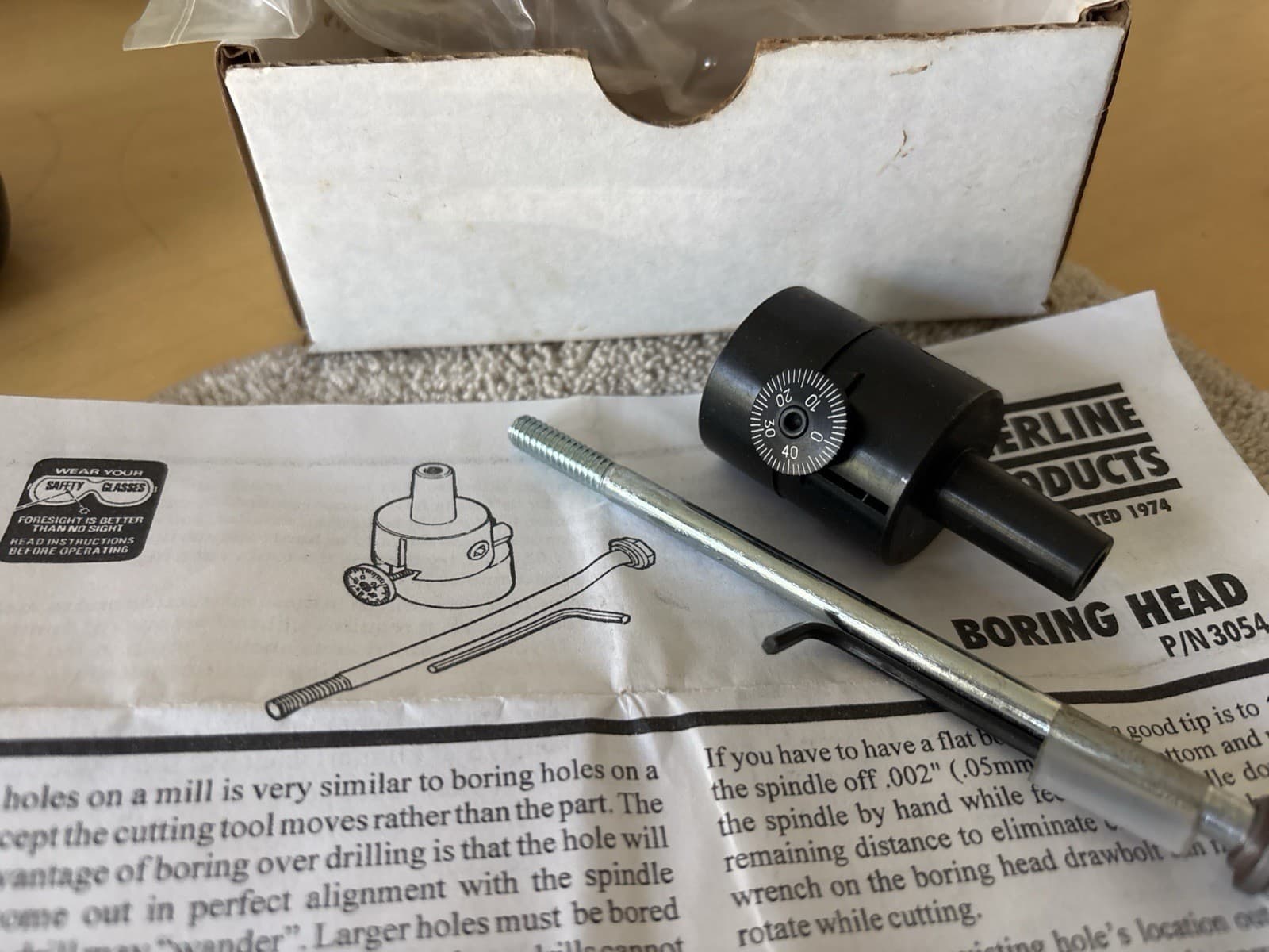 Sherline Boring Head 3054 for Mill – New in Box with Instructions USA