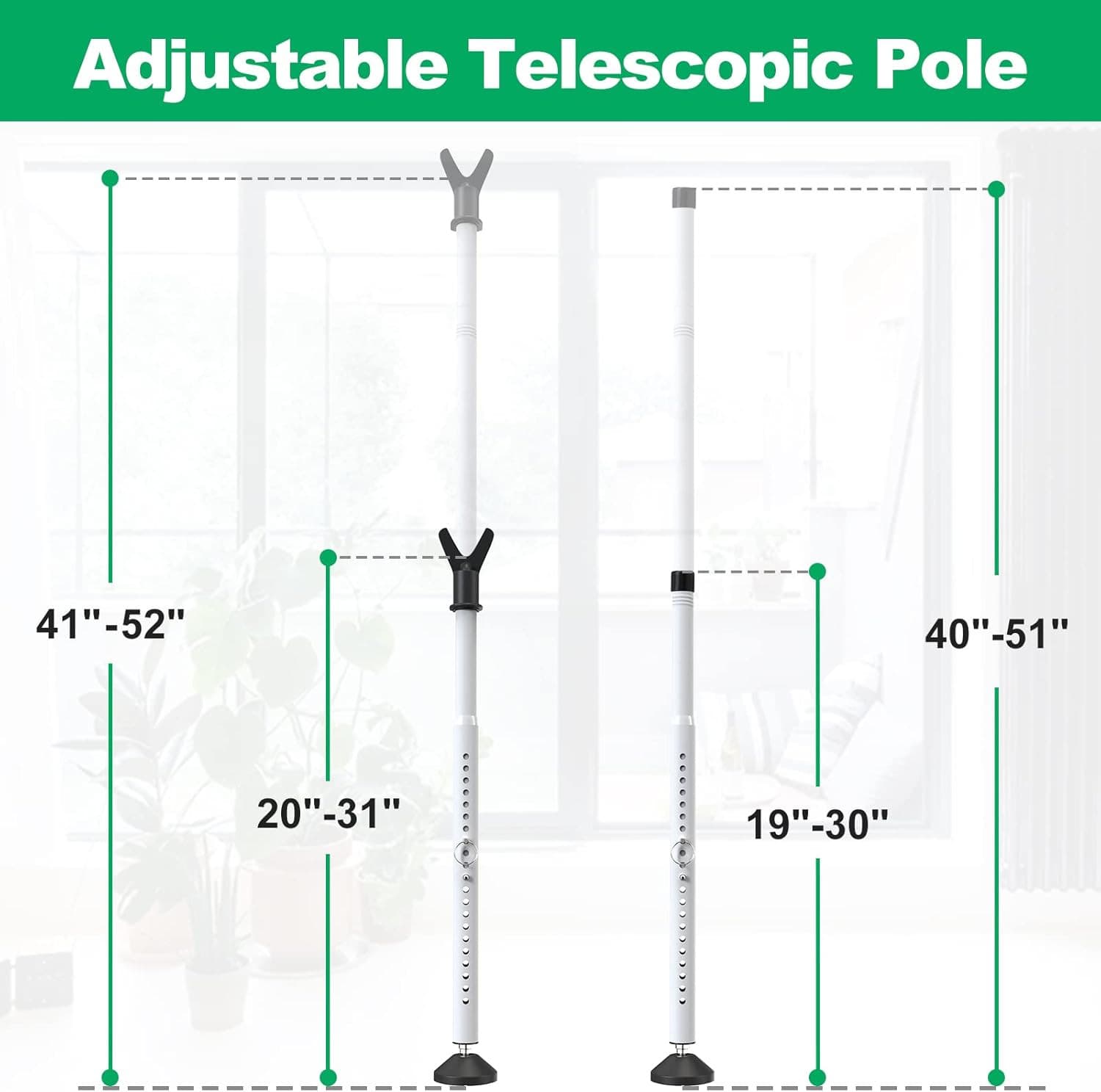 Metal Door Brace Big Jammer Home Security Lock Bar Apartment Safety (2 Pack) 3