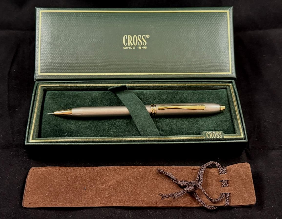 CROSS TOWNSEND QUICKSILVER LACQUER 0.5mm PENCIL w22K GOLD ELECTROPLATE TRIM #643