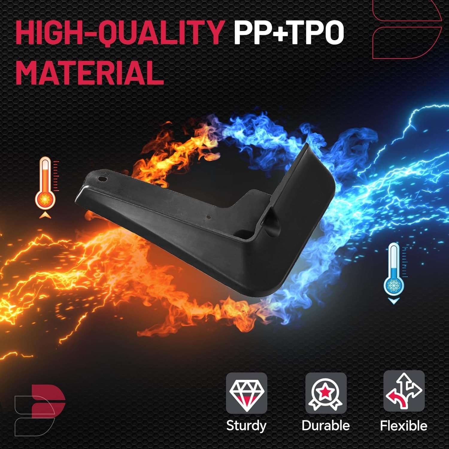 BDFHYK Mud Flaps Splash Guards 4PCS Front & Rear Side Mud Guards Compatible with 5