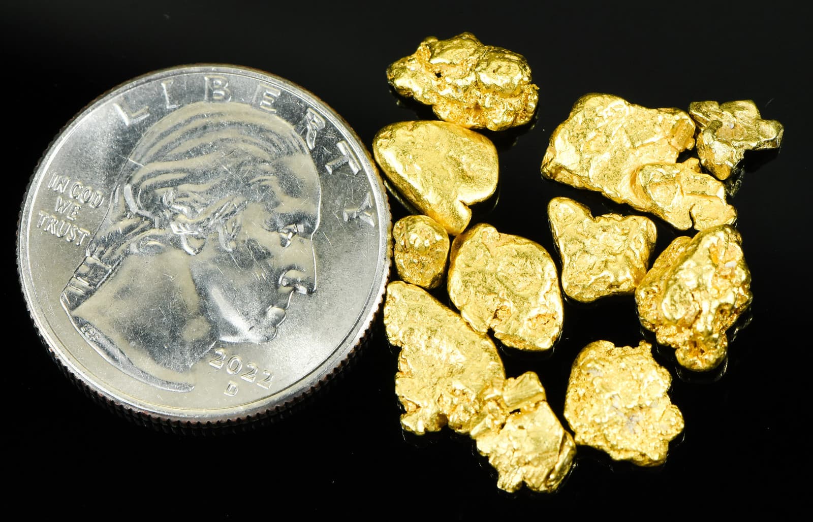 Alaskan-Yukon BC Natural Gold Nugget #4 10 GRAMS OF CLEAN GOLD FLAKES 4