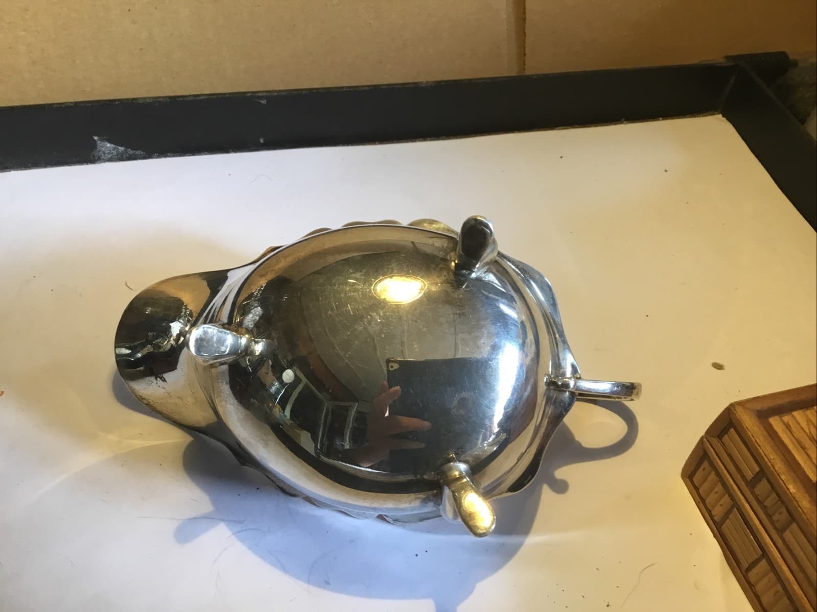 Sterling Silver Sauce Or Gravy Boat Birmingham Possibly 1860 W.B & S Ltd 6" Long 6