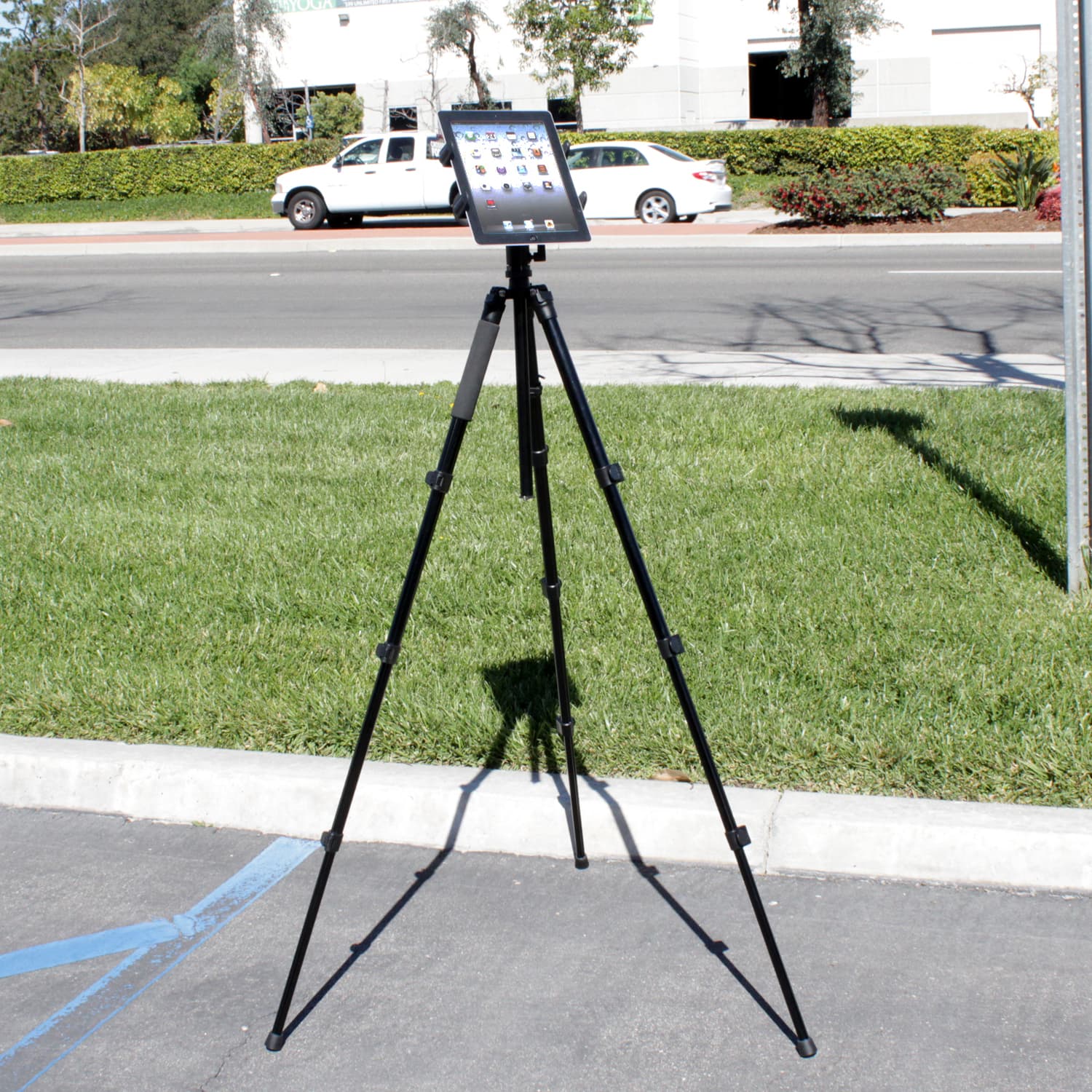 60" Aluminum Ball Head Tripod w/ Tablet Holder Mount for Apple iPad 4 3 2 1 Air 4