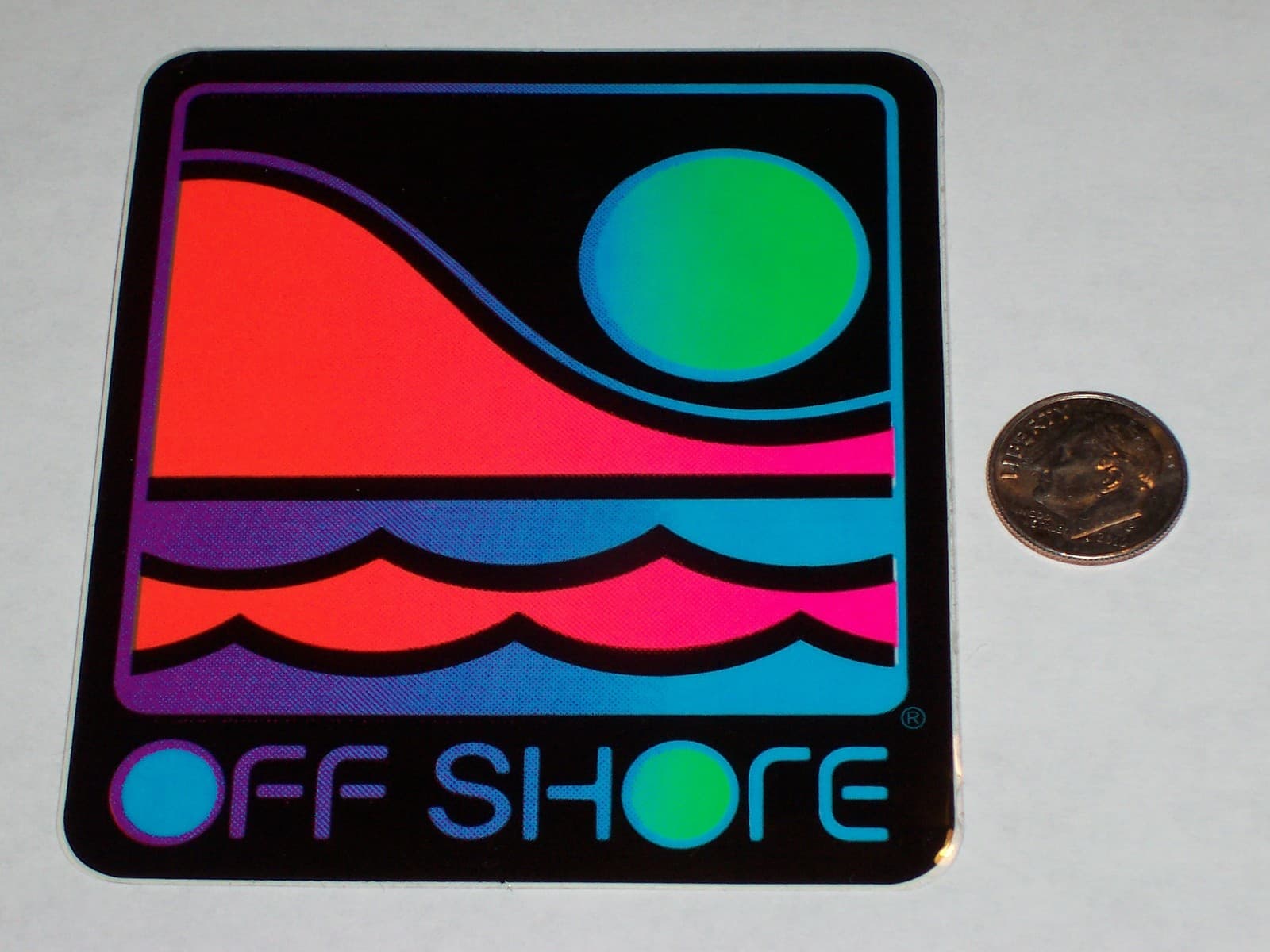 VTG OFF SHORE OFFSHORE SURF SURFING SURFBOARD SURFBOARDING BEACH STICKER DECAL !