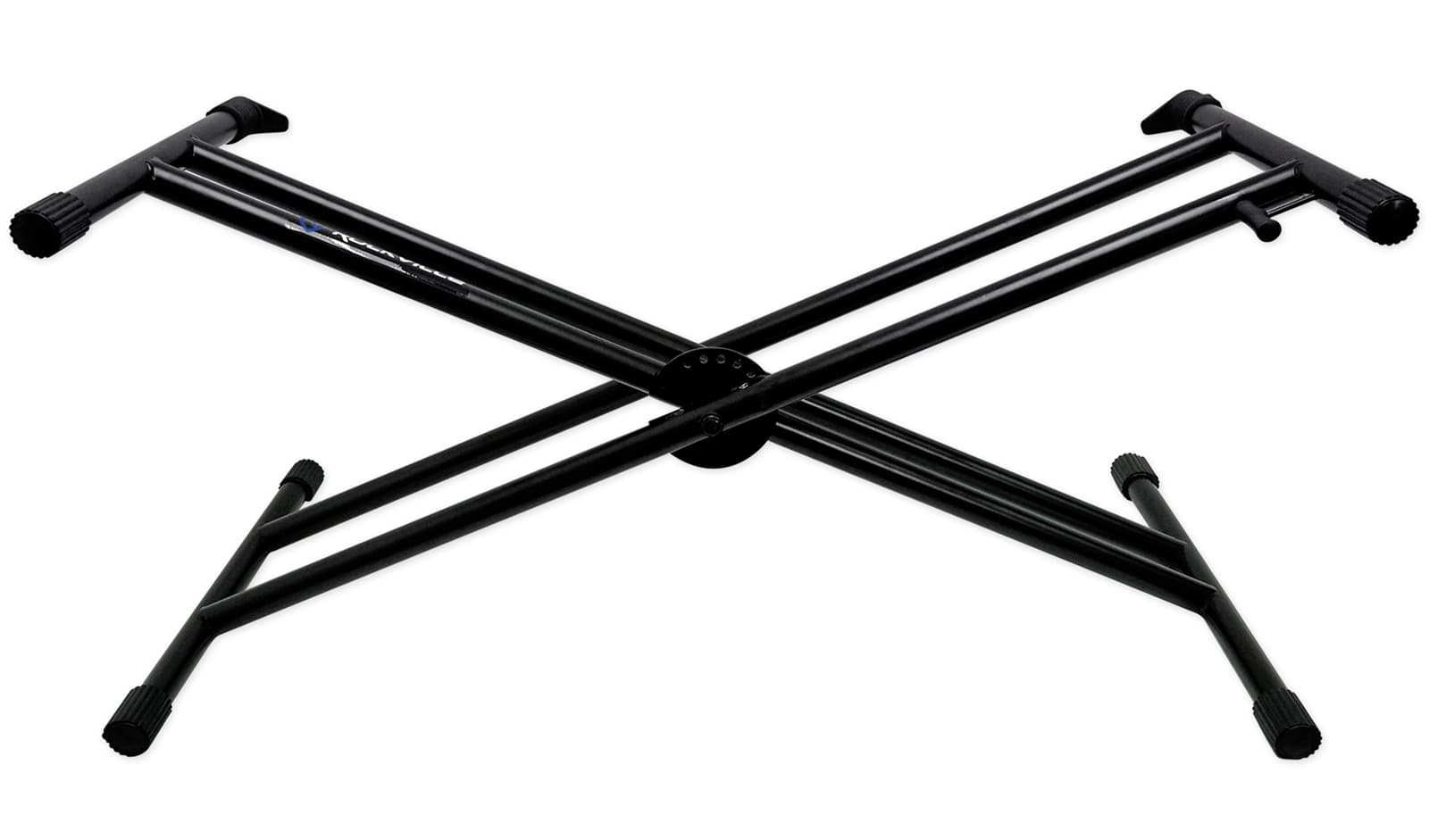 Rockville RKS30X Double X Braced Keyboard Stand w/ Push Button Lock + DJ Scrim 3