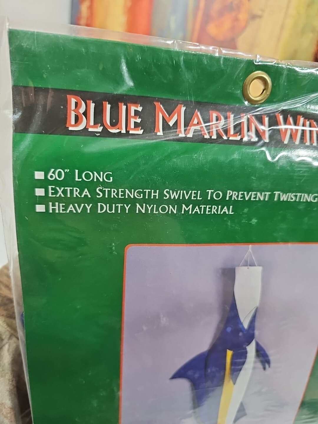 Blue Marlin Windsock 60" Fish Wind Sock Rivers Edge Heavy Duty Nylon Material  3
