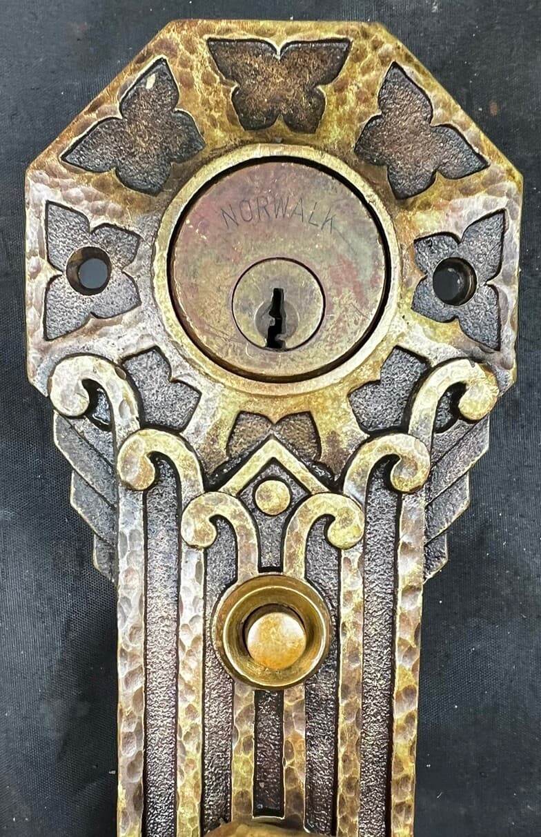 Stunning Spanish Mission Entrance Set. Complete With Plates, Knobs, & Thum Turn 3