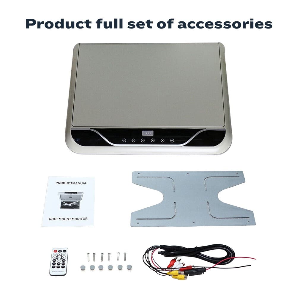 19.5" Flip Down Car Roof Monitor HD TFT 1080P Screen USB HDMI Ceiling Overhead 5