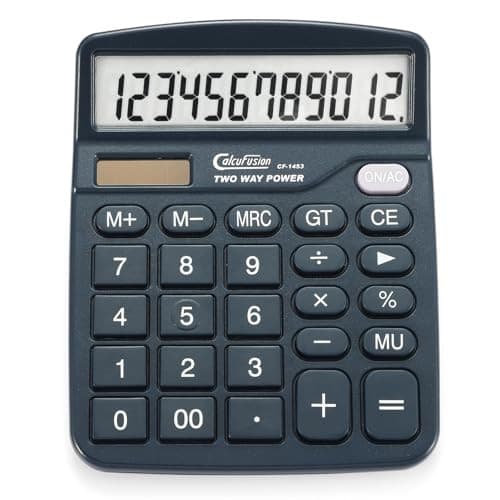 12 Digits Desk Calculator with Large Display LCD and Sensitive Big Buttons  2