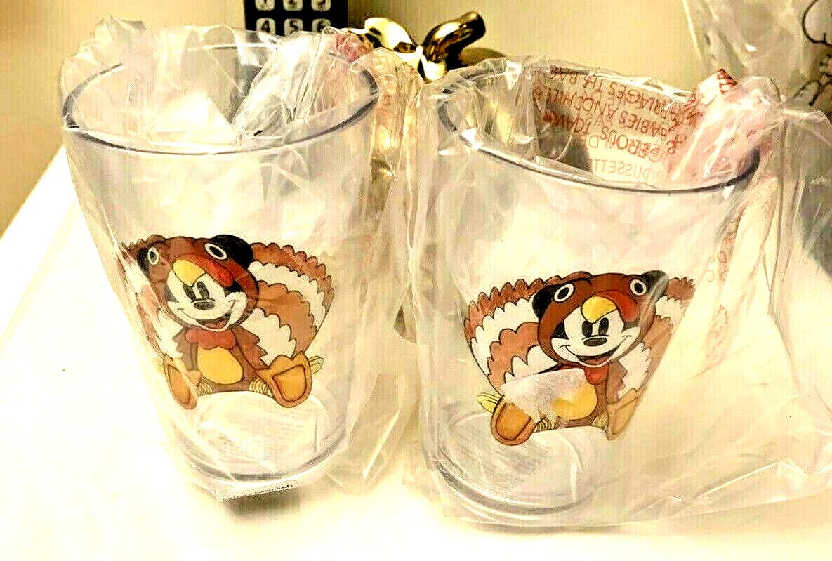 Pottery Barn Disney Mickey Mouse holiday cup Thanksgiving party gift kid SET 2 4