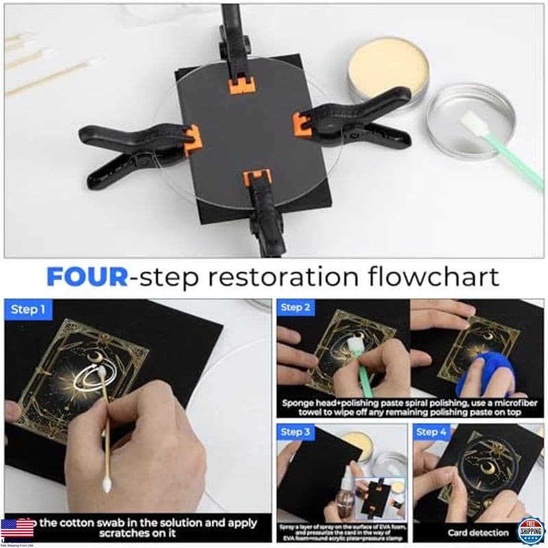 17-in-1 Card Care Cleaning & Polishing Kit - Complete Trading Card Restoration 4