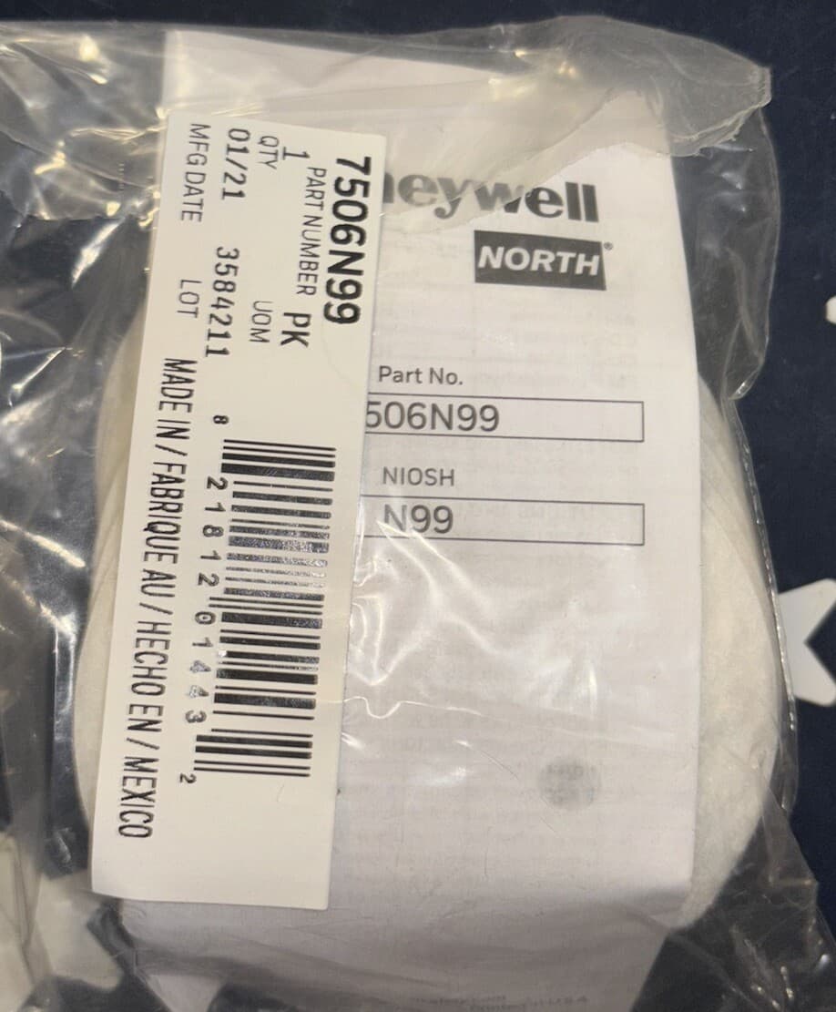HONEYWELL NORTH SAFETY 7506N99 FILTER N99    ONE PACK WITH TEN FILTERS