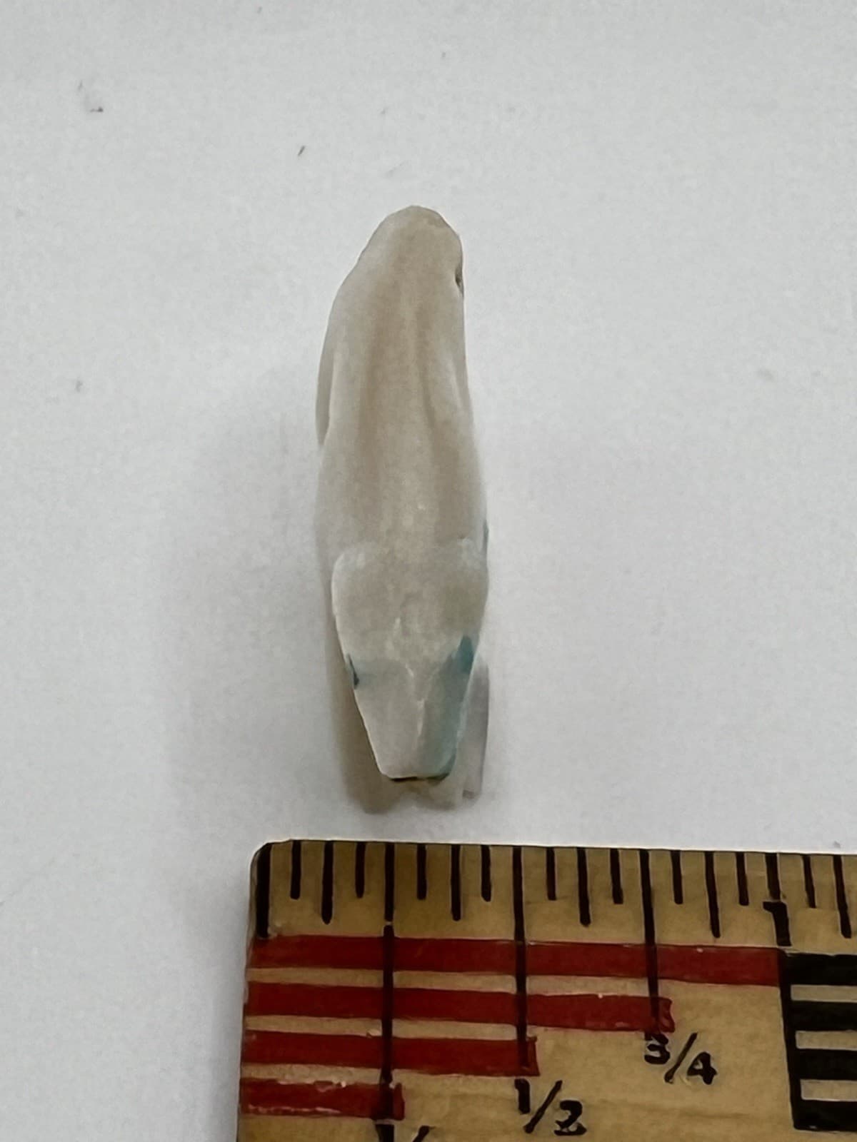 Zuni white golden Wolf Fetish Andres Quandelacey, MOP Turquoise heartline Mm1 6