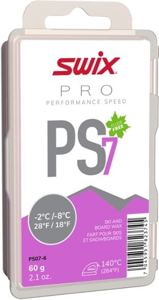 Swix Pro Performance Speed Fluor Free Wax PS7 Violet 60 grams (replaces CH7X)