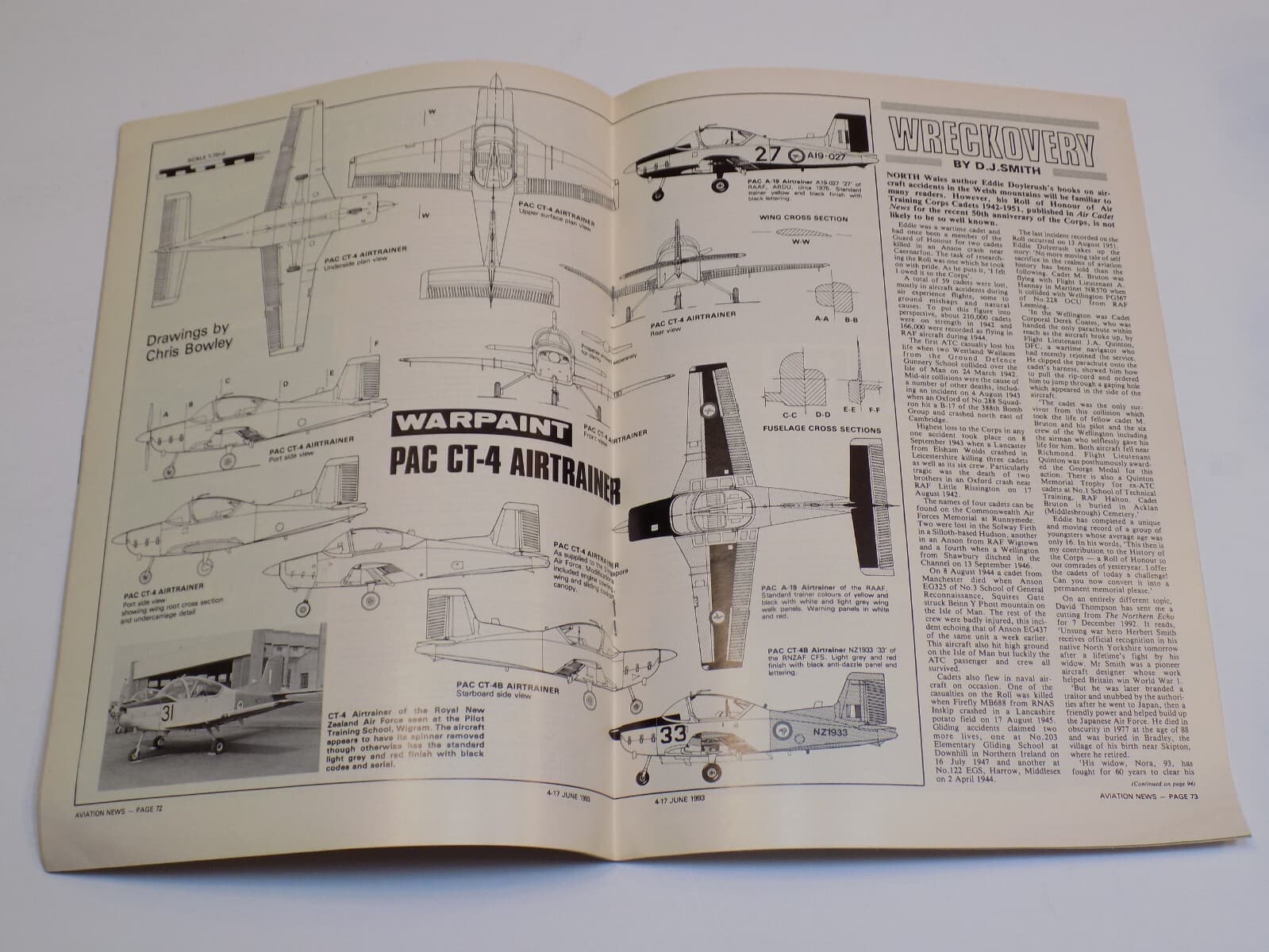 Aviation News Magazine June 1993 Pac CT-4 Airtrainer Hong Kong Military Florida 2