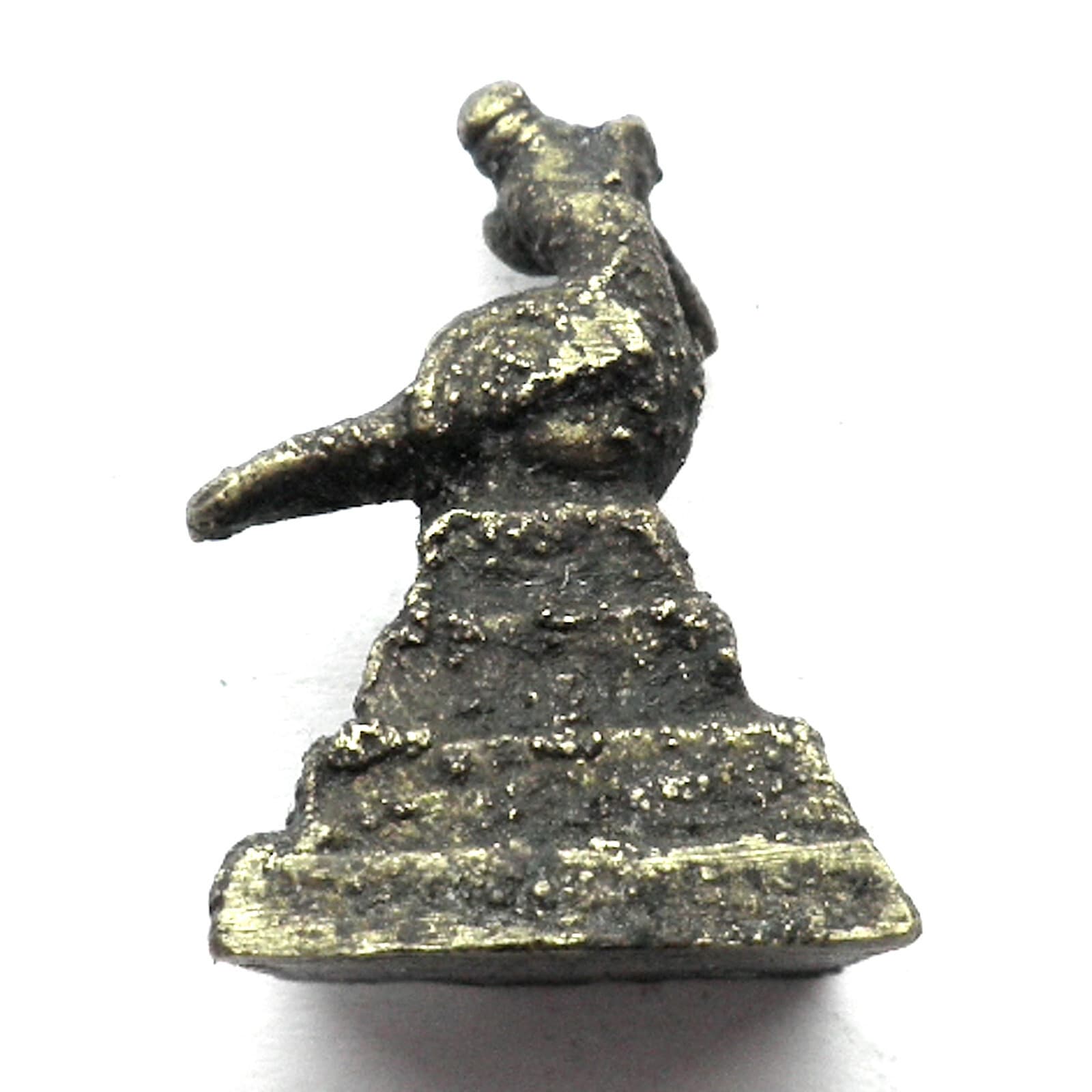 AFRICAN ASHANTI AKAN BIRD ON A PYRAMID GOLD WEIGHT 1700-1900 AD Brass 33g. 2