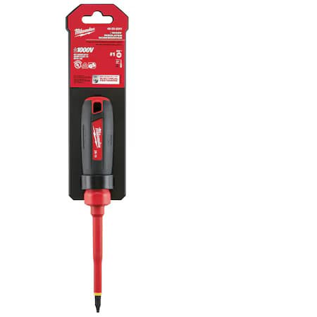 Milwaukee Tool 48-22-2241 4 In. No 1 Ecx 1000 Volt Insulated Screwdriver