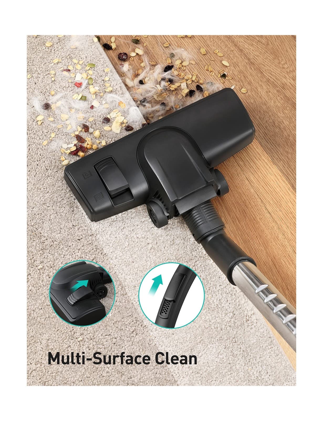 Aspiron Canister Vacuum Cleaner, Lightweight Bagless Vacuum Cleaner... Fast Ship 3