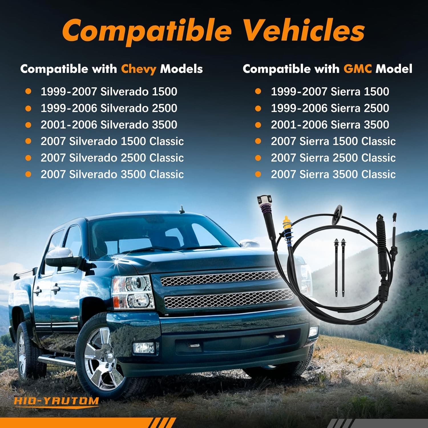 12477640 Automatic Transmission Gear Shifter Cable Compatible with Chevy  3