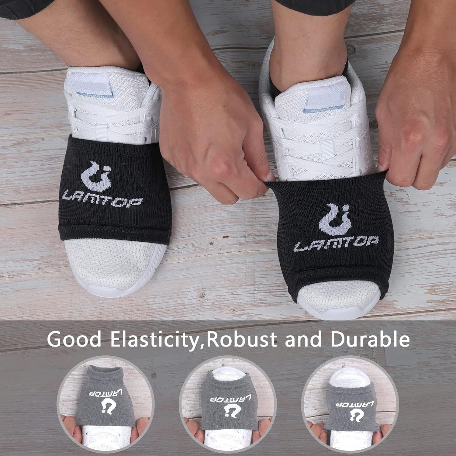 4 Pairs Dance Socks: Smooth Floors Twist & Turn Support Men, Women, Kids - Black 5