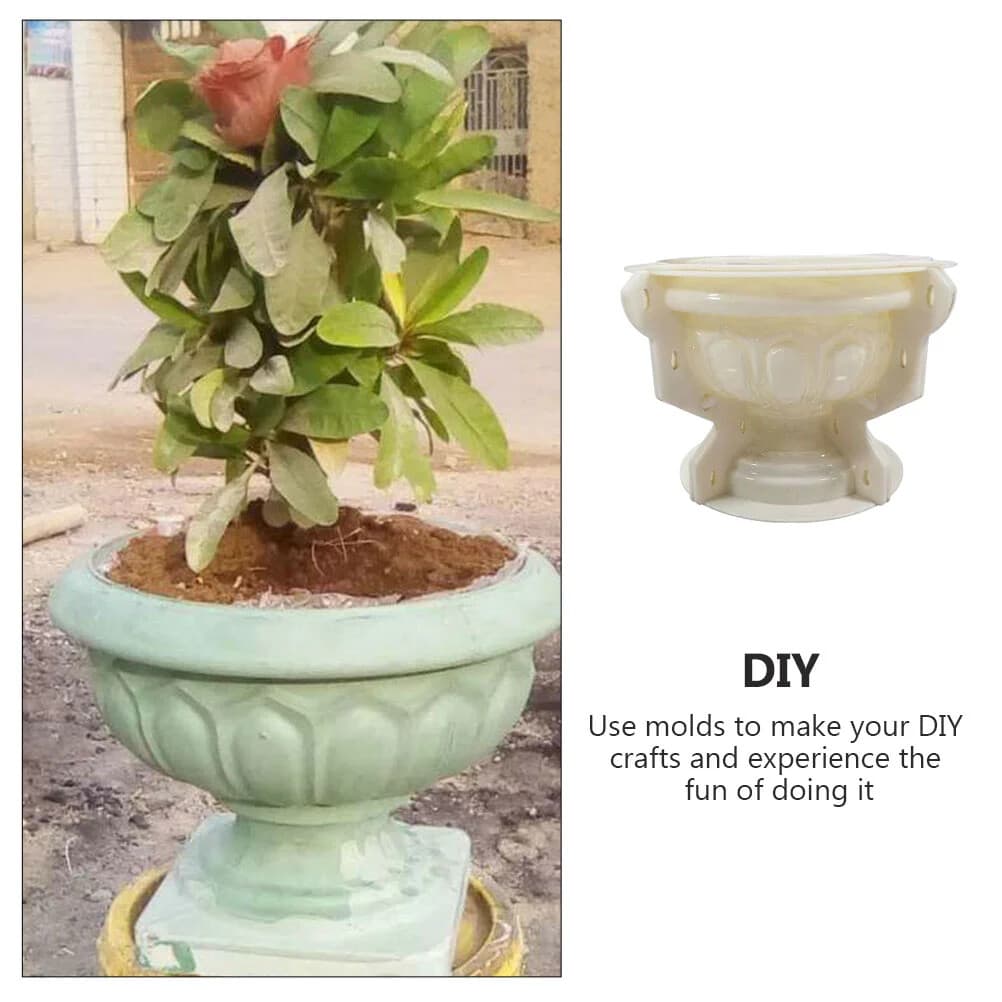 Large Pot Molds Mold Cement Flower Concrete Mould Plastic Planter Making Bonsai 3