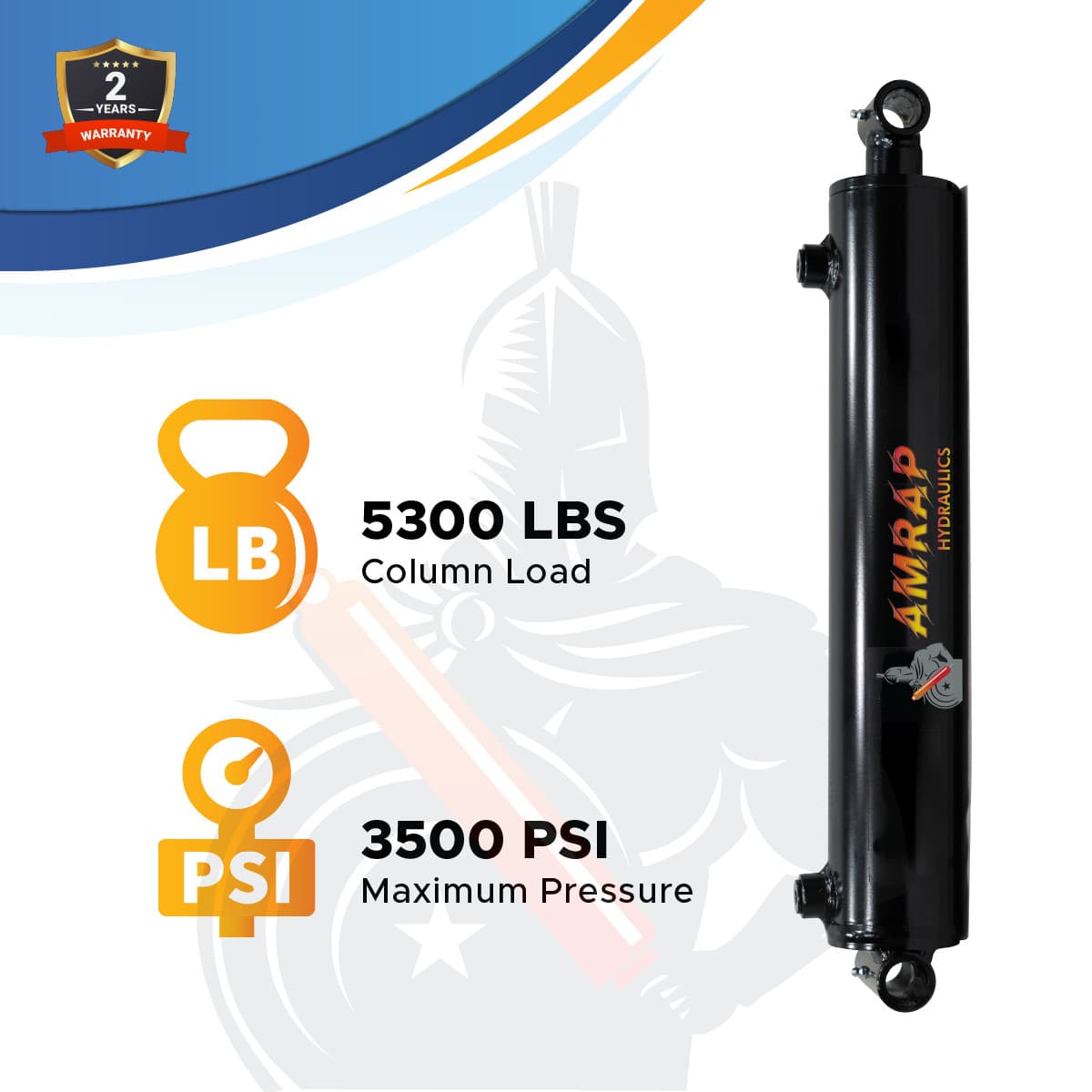 1.5x16 Hydraulic Cylinder 1.5" Bore 16" Stroke Welded Cross Tube Double Acting 4