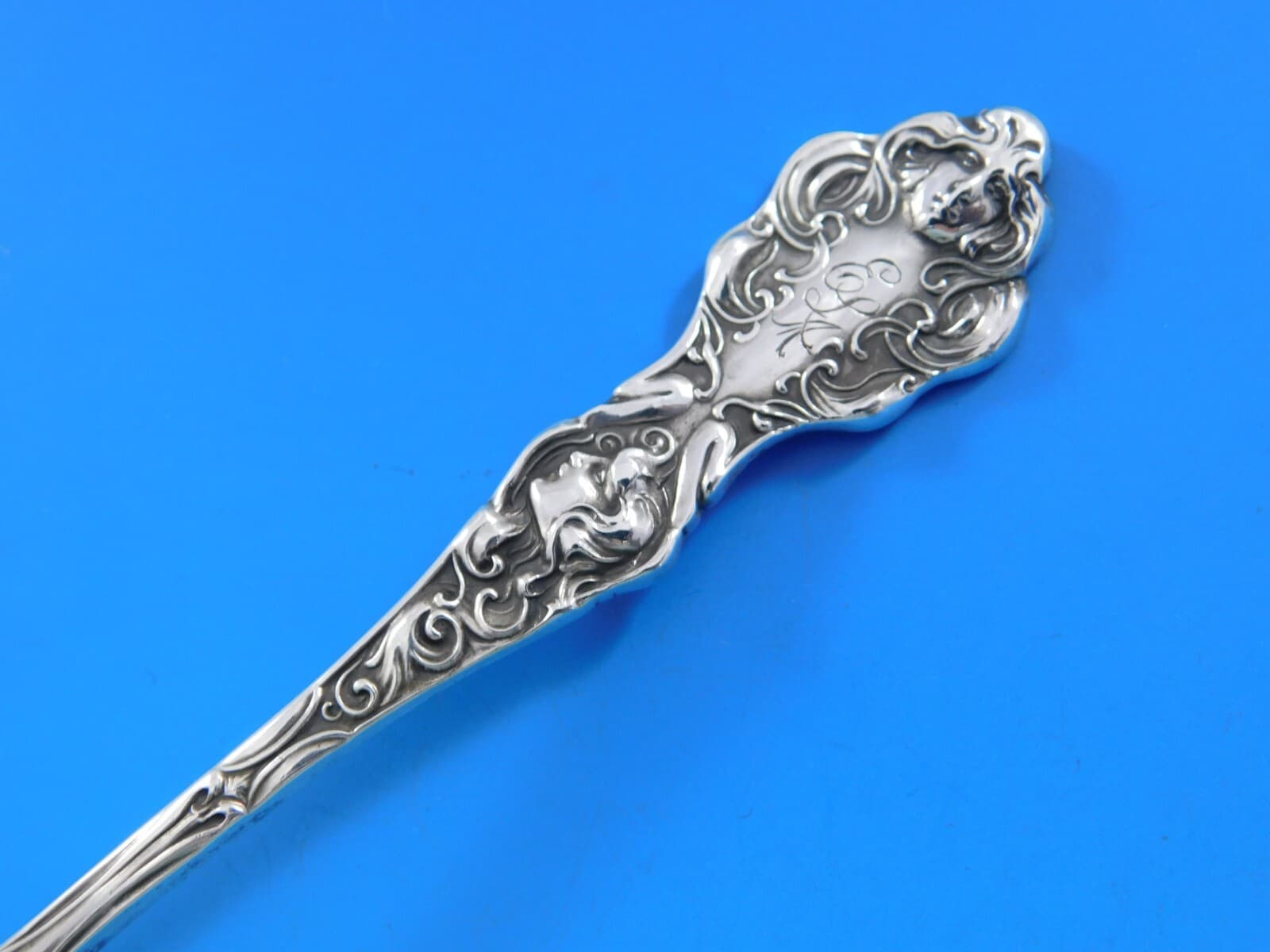 Les Circes by Unger Sterling Silver Teaspoon 5 3/4" Monogrammed Figural Woman 3