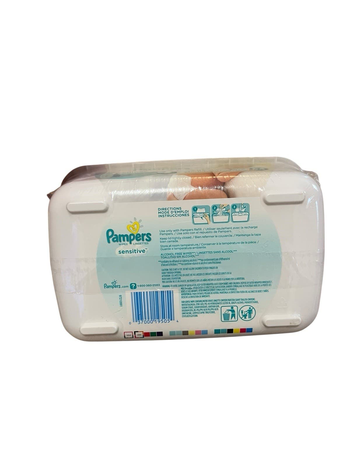 Pampers Baby 64 Wipes Pop Up Container Refillable Sensitive New Box Sealed 2