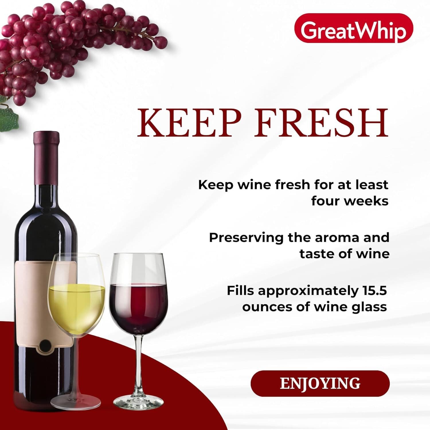 6.5G Argon Gas Capsules 20PCS GreatWhip for Coravin Wine Preservation System 3