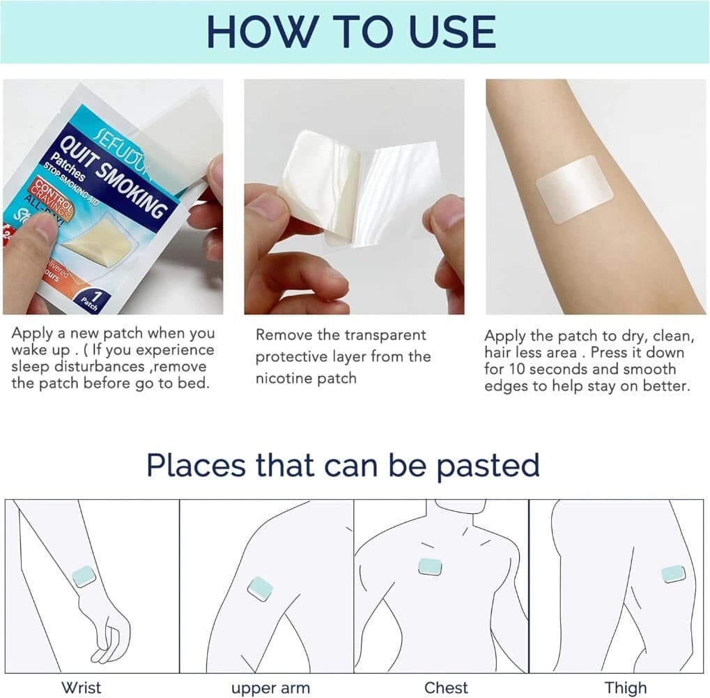 Quit Smoking Nicotine Patches, 30 Patches, 21mg Step 1 Stop Smoking Aids Patches 3