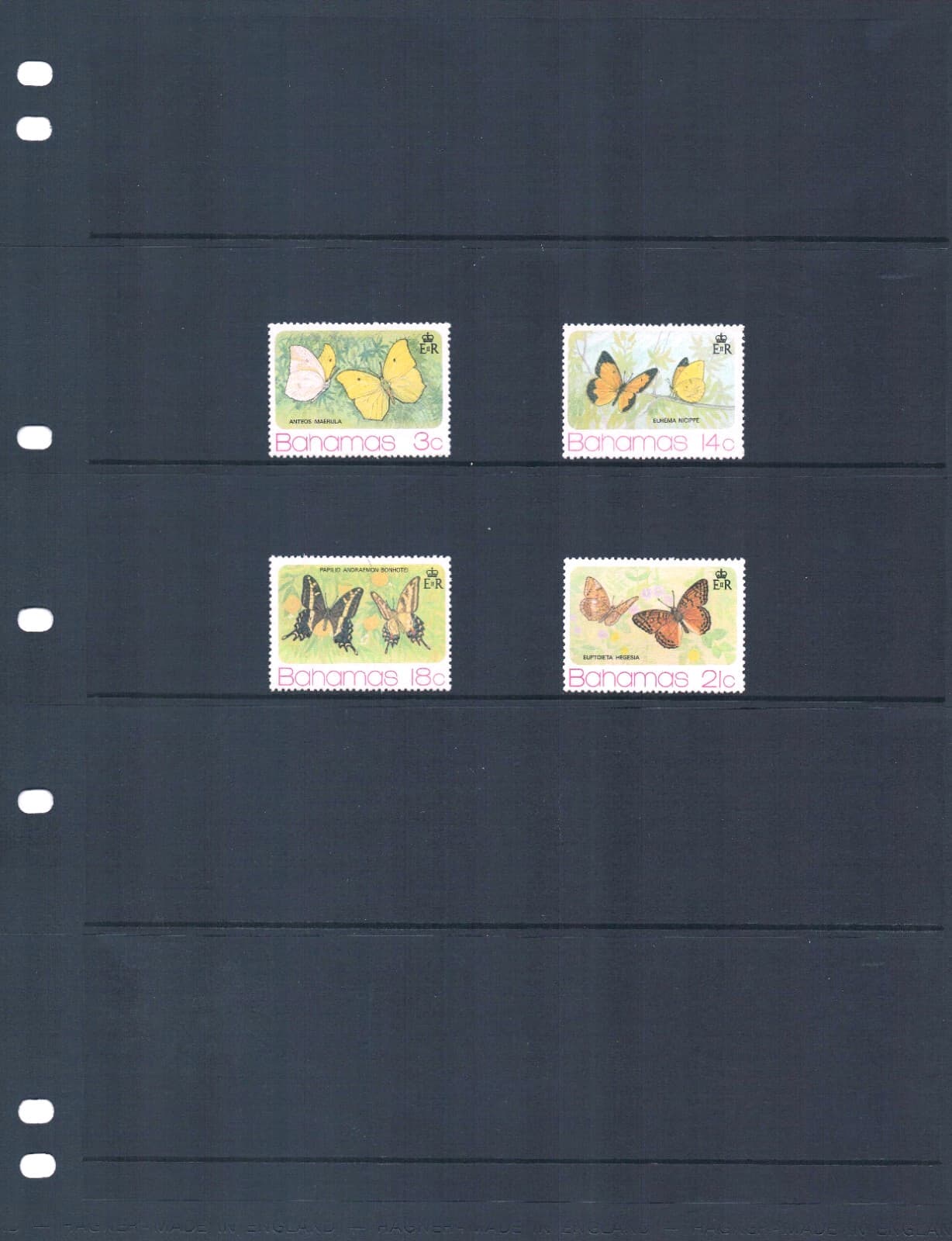 $5.15 Scott Value - 1975 BAHAMAS Butterflies Caribbean Wildlife CV MNH NH UMM 2