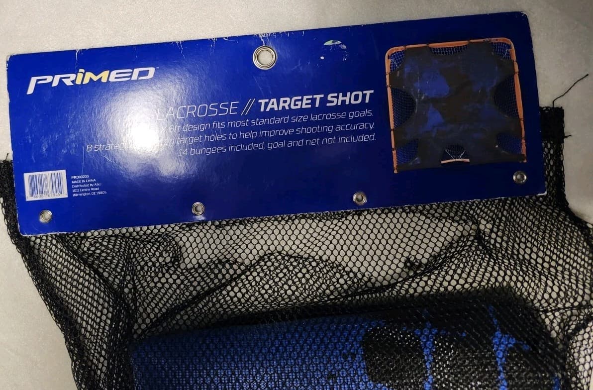 PRIMED Lacrosse Shooting Target - Shot Training- 6x6 Fits Standard Lacrosse Goal 3