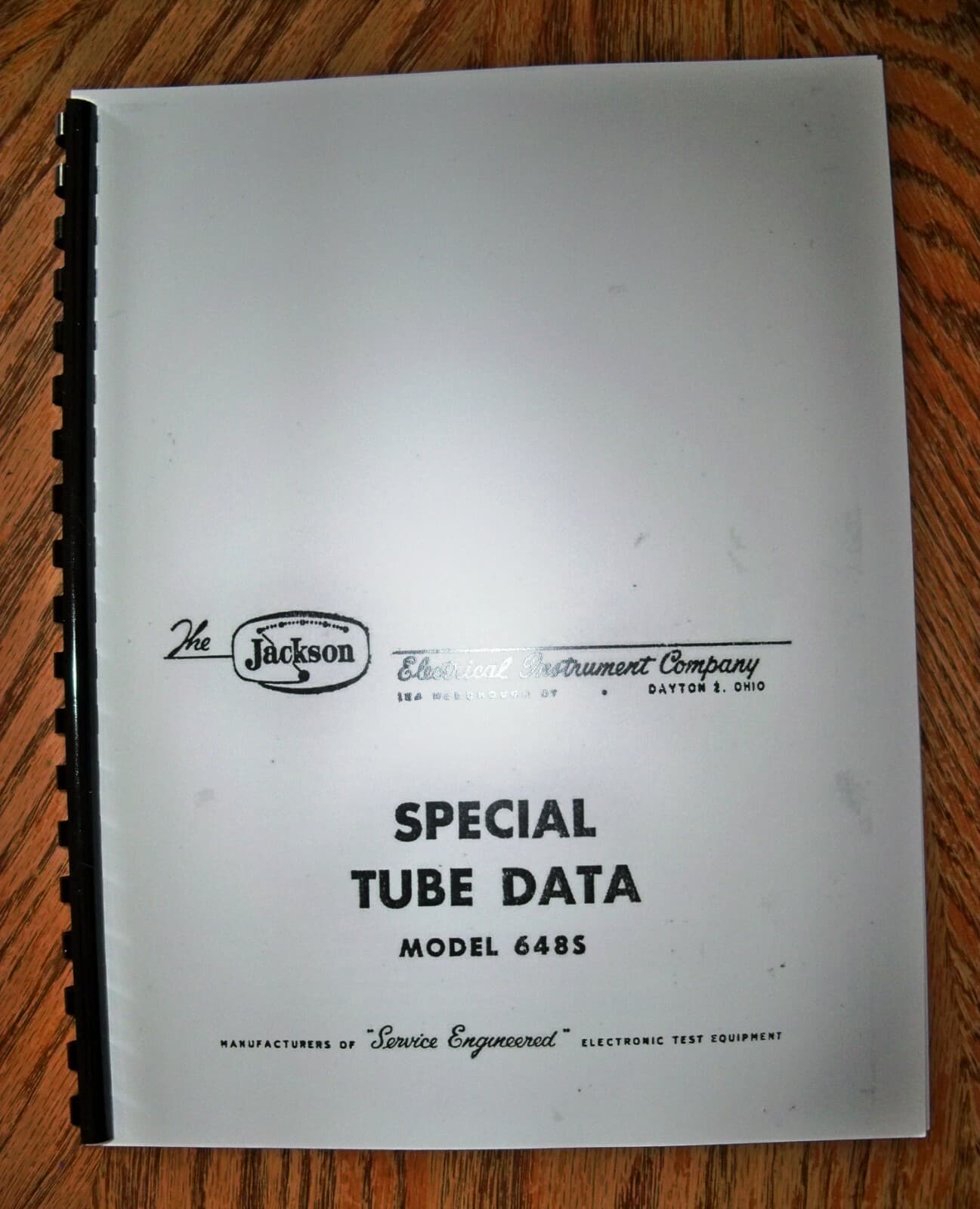 Jackson 648S Special Tube Data Manual