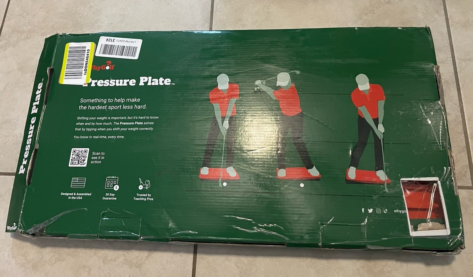 WhyGolf Pressure Plate Swing Trainer Aid Shift Weight Balance W/Club 3