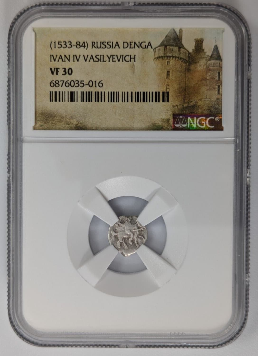 Ivan IV The Terrible Russia NGC VF30 Silver Denga AD 1533-1584 Horse Coin Tyrant 2